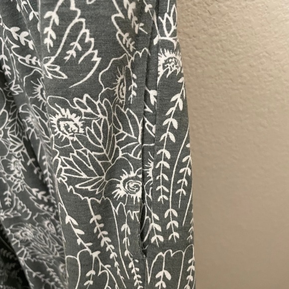 Pact Jumpsuit Womens Large Green Floral Jersey Knit Organic Cotton Straight Leg - Picture 6 of 12